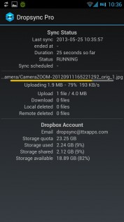 Dropsync – автосинхронизация с Dropbox 7.2.2. Скриншот 1
